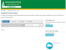 Tablet Screenshot of libguides.wilmu.edu